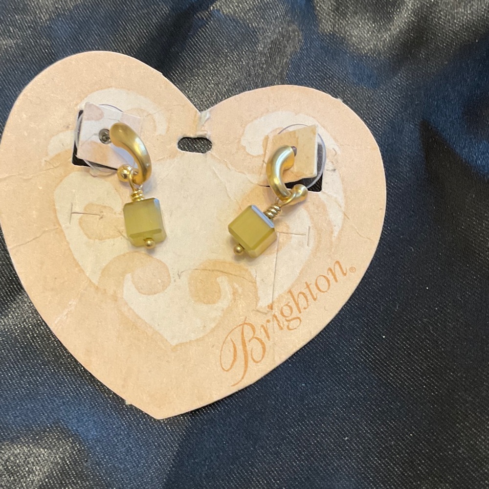 Brighton Gold and Olive Earrings NWT
